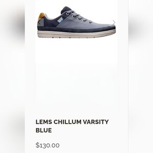 Lem's Unisex Chillum Varsity Blue Wide Toe Box Shoes M 7/ W8.5